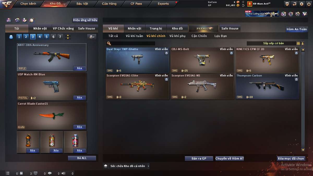 shop acc cf uy tin gia re
